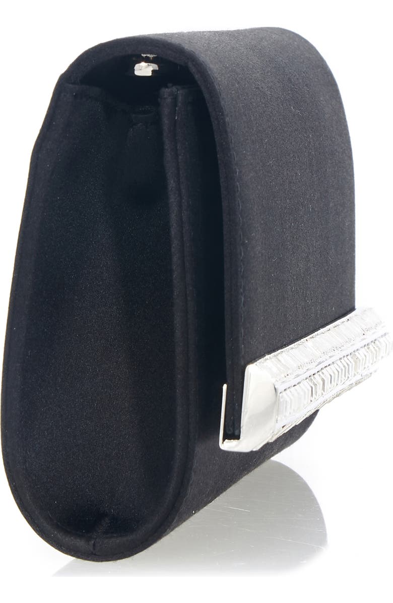 JUDITH LEIBER COUTURE Perry Crystal Bar Satin Clutch, Alternate, color,