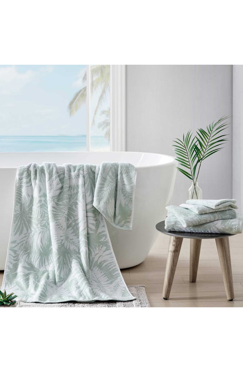 Tommy Bahama Lago Palm Cotton Towel, Alternate, color, Lt-Pastel Green