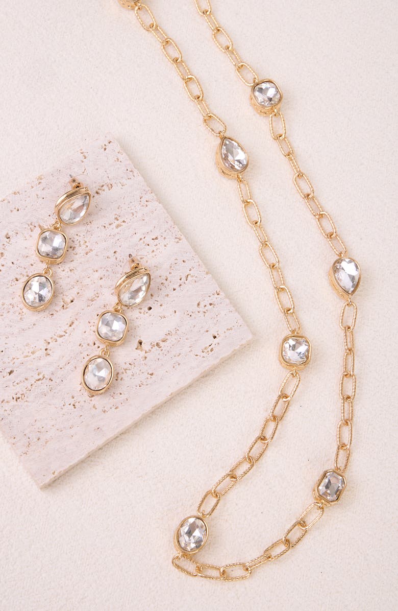 SAACHI Crystal Cascade Drop Earrings, Alternate, color,