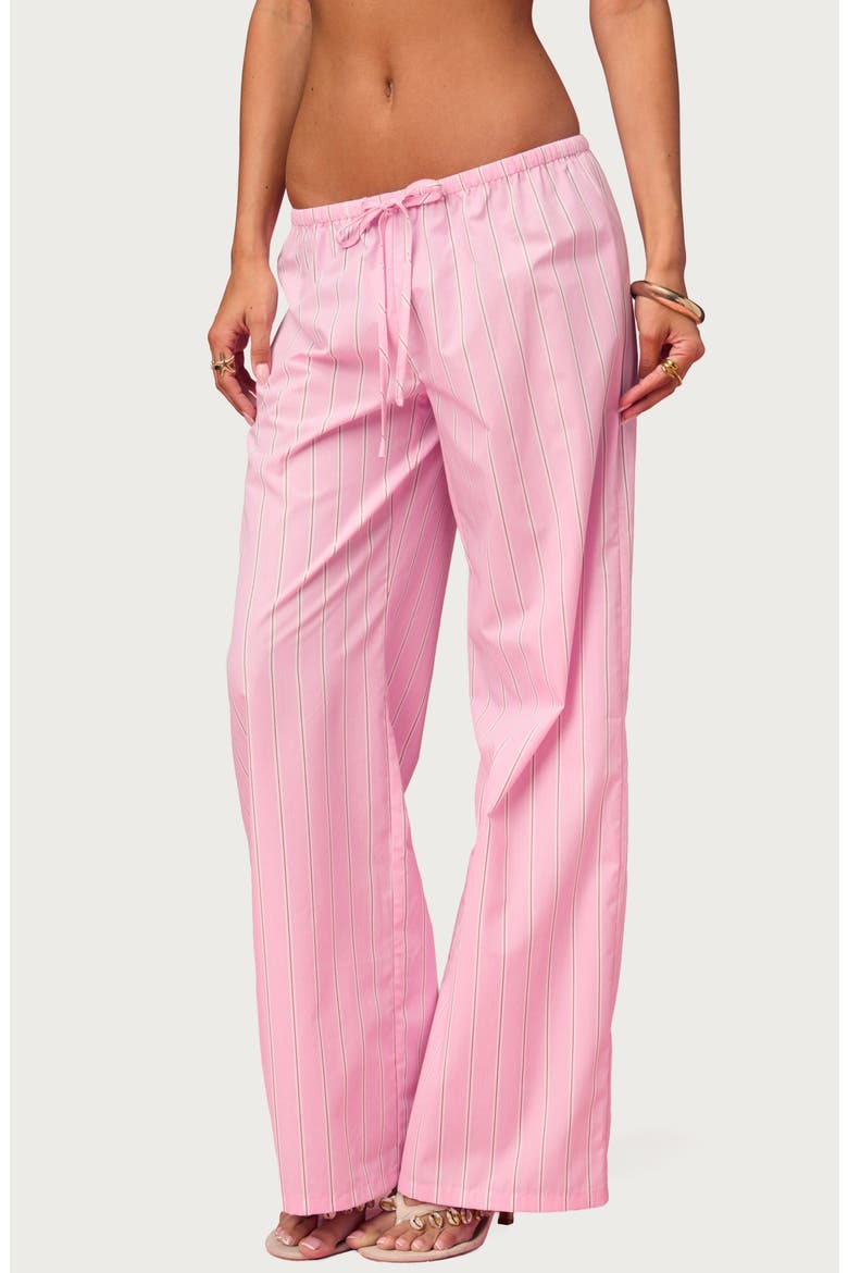 Icon Stripe Pants, Alternate, color, PINK