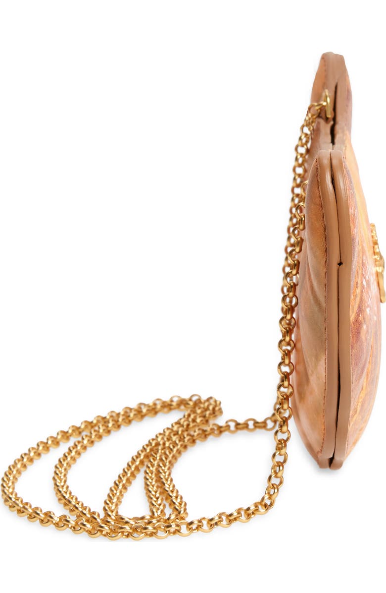 Moschino Croissant Leather Crossbody Bag, Alternate, color,