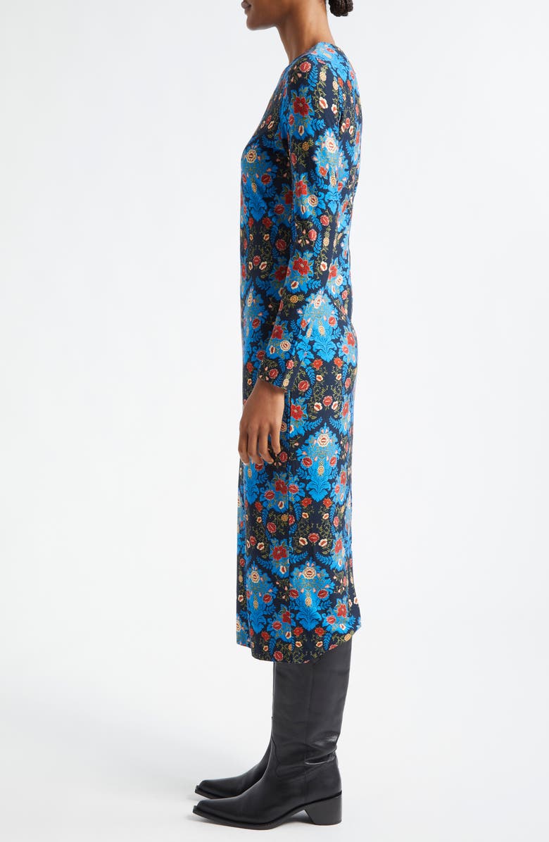 FARM Rio Floral Long Sleeve Jersey Dress, Alternate, color, 
