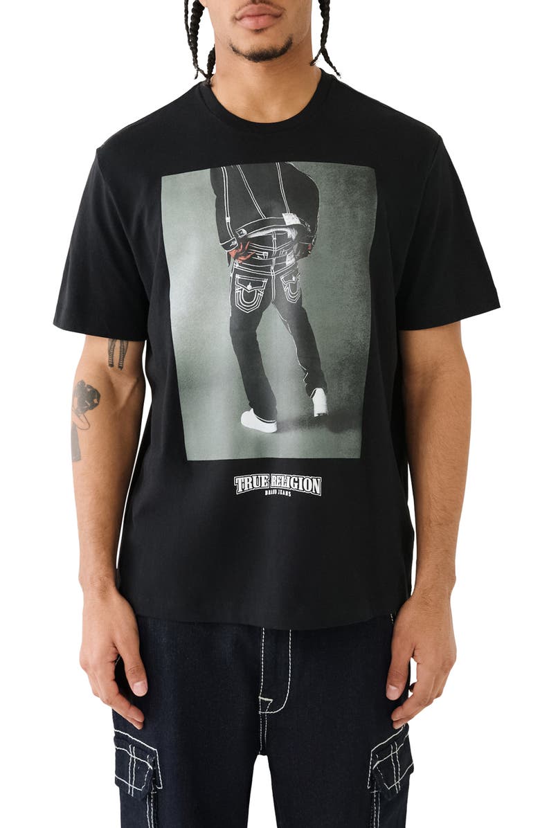 True Religion Brand Jeans Relaxed Cotton Graphic T-Shirt, Main, color,