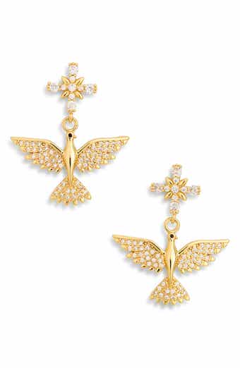 Cubic Zirconia Phoenix Drop Earrings