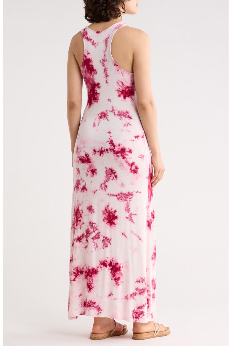 Solid Racerback Maxi Dress, Alternate, color, MAGENTA TIE DYE