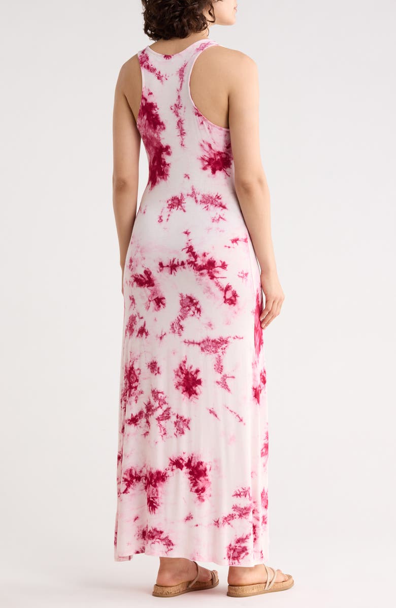WEST K Solid Racerback Maxi Dress, Alternate, color, Magenta Tie Dye