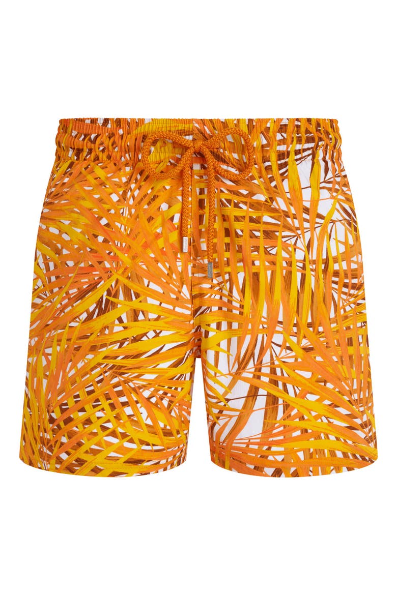 Men's Palm Leaves Stretch Swim Shorts, Alternate, color, MANGUE