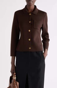 Saint Laurent Virgin Wool Polo Cardigan