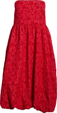 SUGARLIPS Arielle Floral Jacquard Strapless Maxi Dress