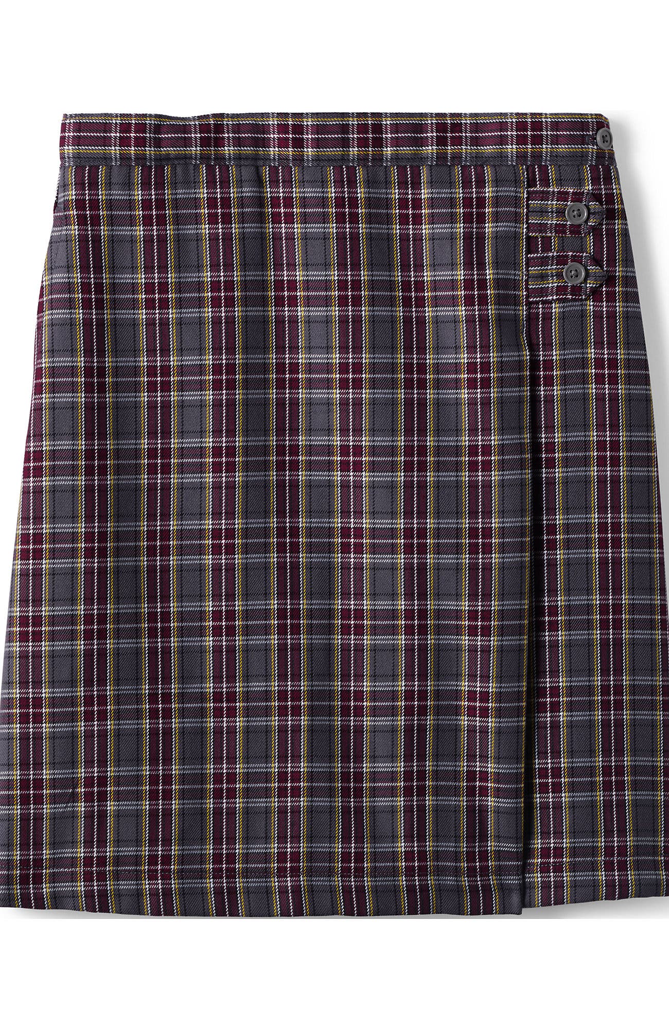 Plaid Gray Heather/Maroon