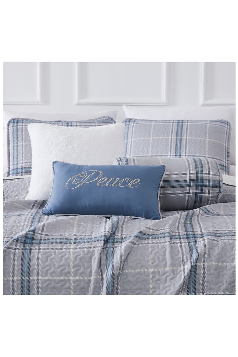 Vilano Plaid Quilt Bedding Set, Alternate, color, GREY