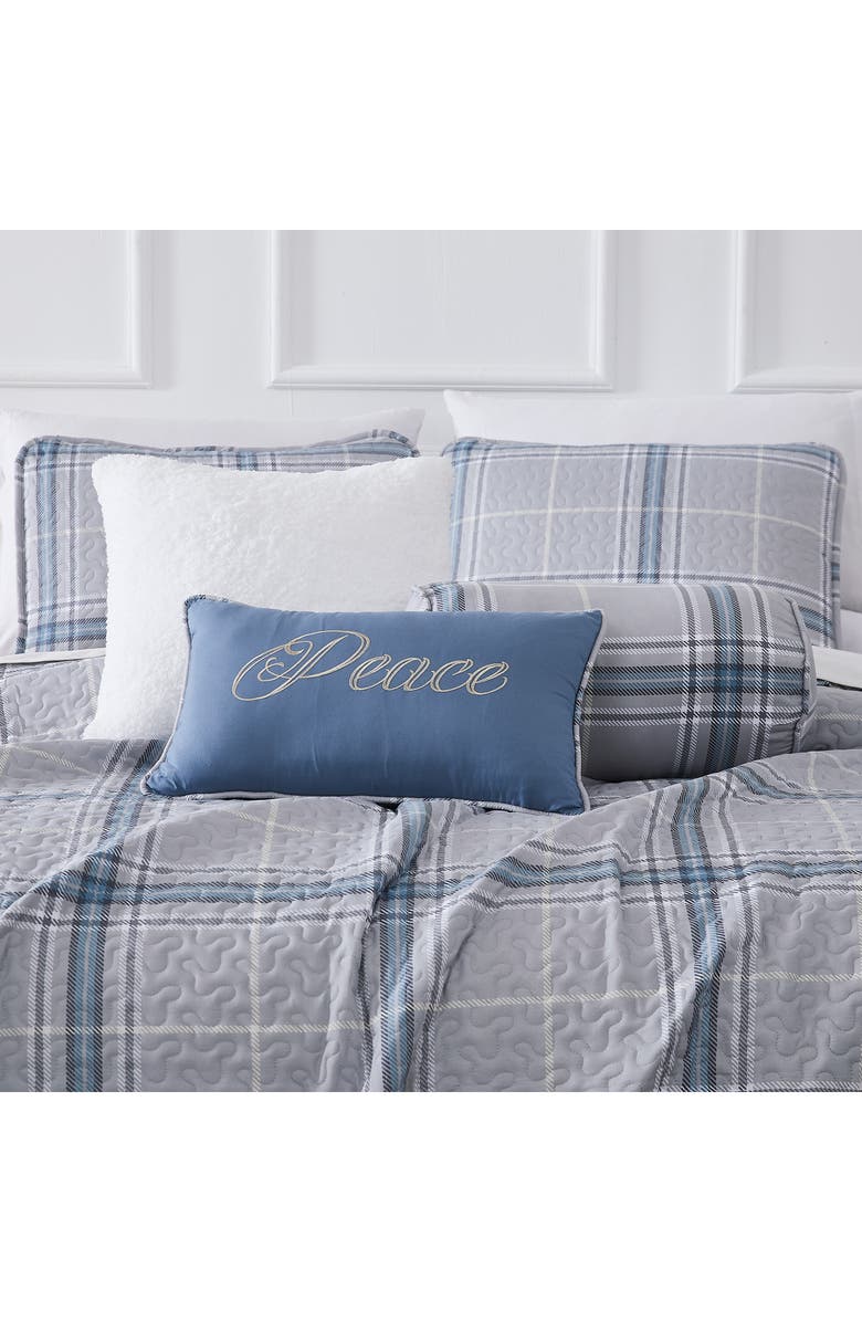 SOUTHSHORE FINE LINENS Vilano Plaid Quilt Bedding Set, Alternate, color, Grey