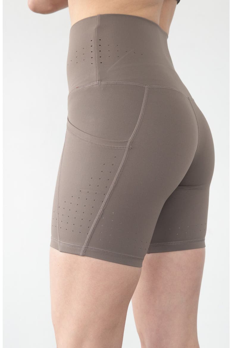 Ultra High-Rise Postpartum Compression Biker Short, Alternate, color, Nomad