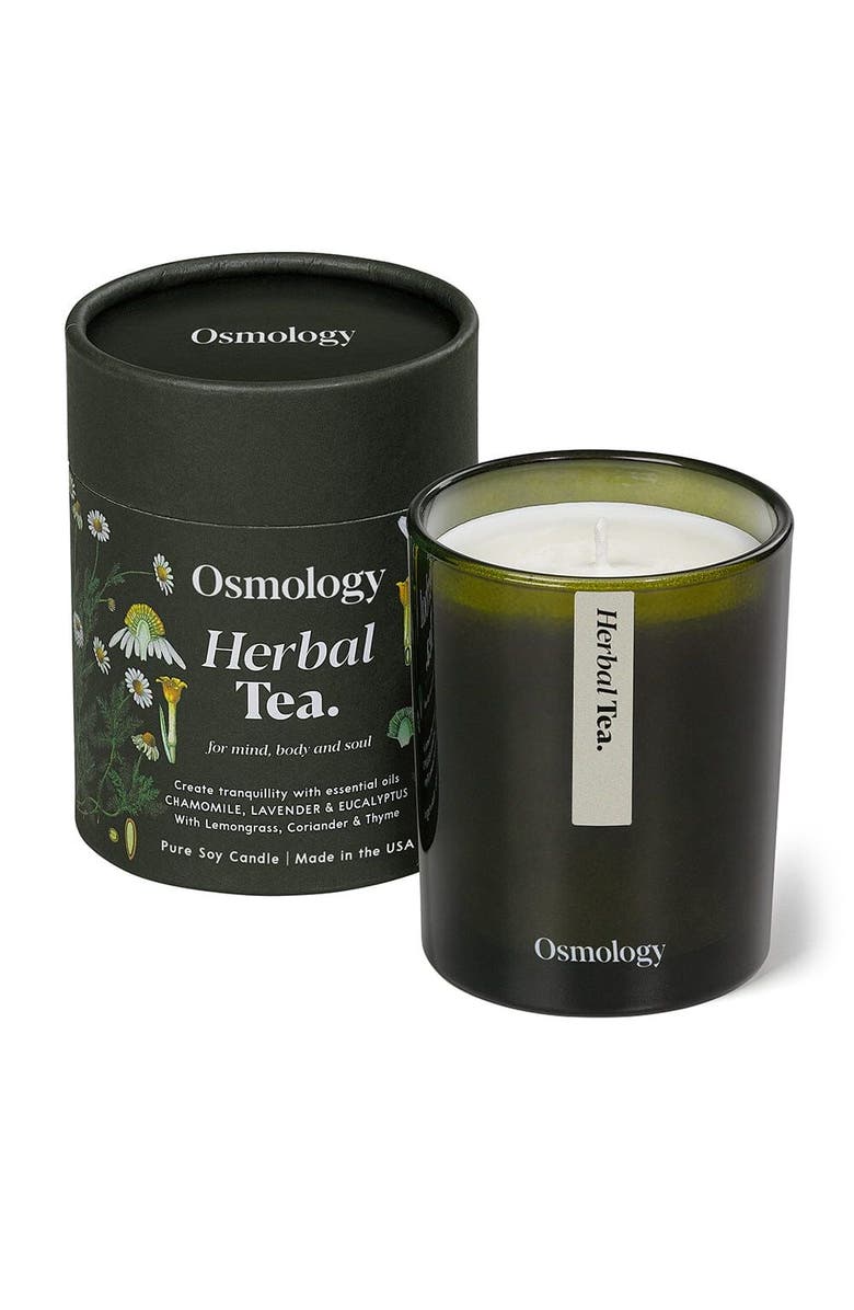 Osmology Herbal Tea Scented Candle - Chamomile Lavender and Eucalyptus, Main, color, Green
