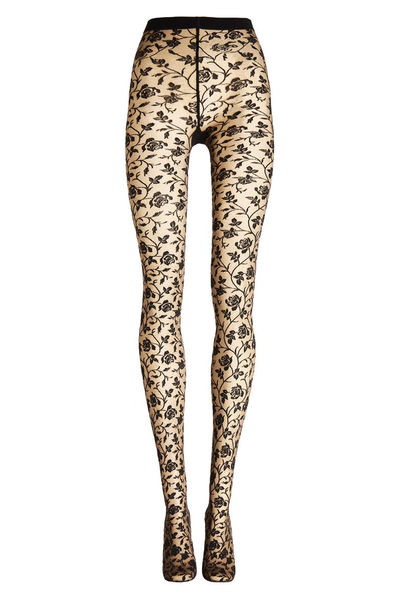 Rose Tights, Alternate, color, FAIRLY LIGHT/ BLACK