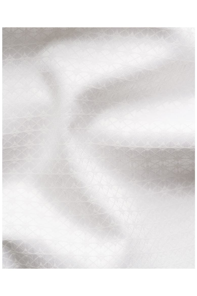 Contemporary Fit Geometric Brocade Supima Cotton Dress Shirt, Alternate, color, WHITE