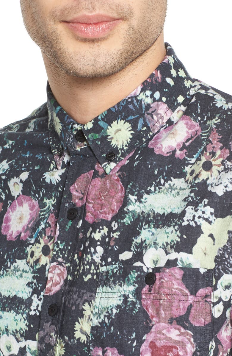 Ezekiel Floral Print Woven Shirt, Alternate, color, 