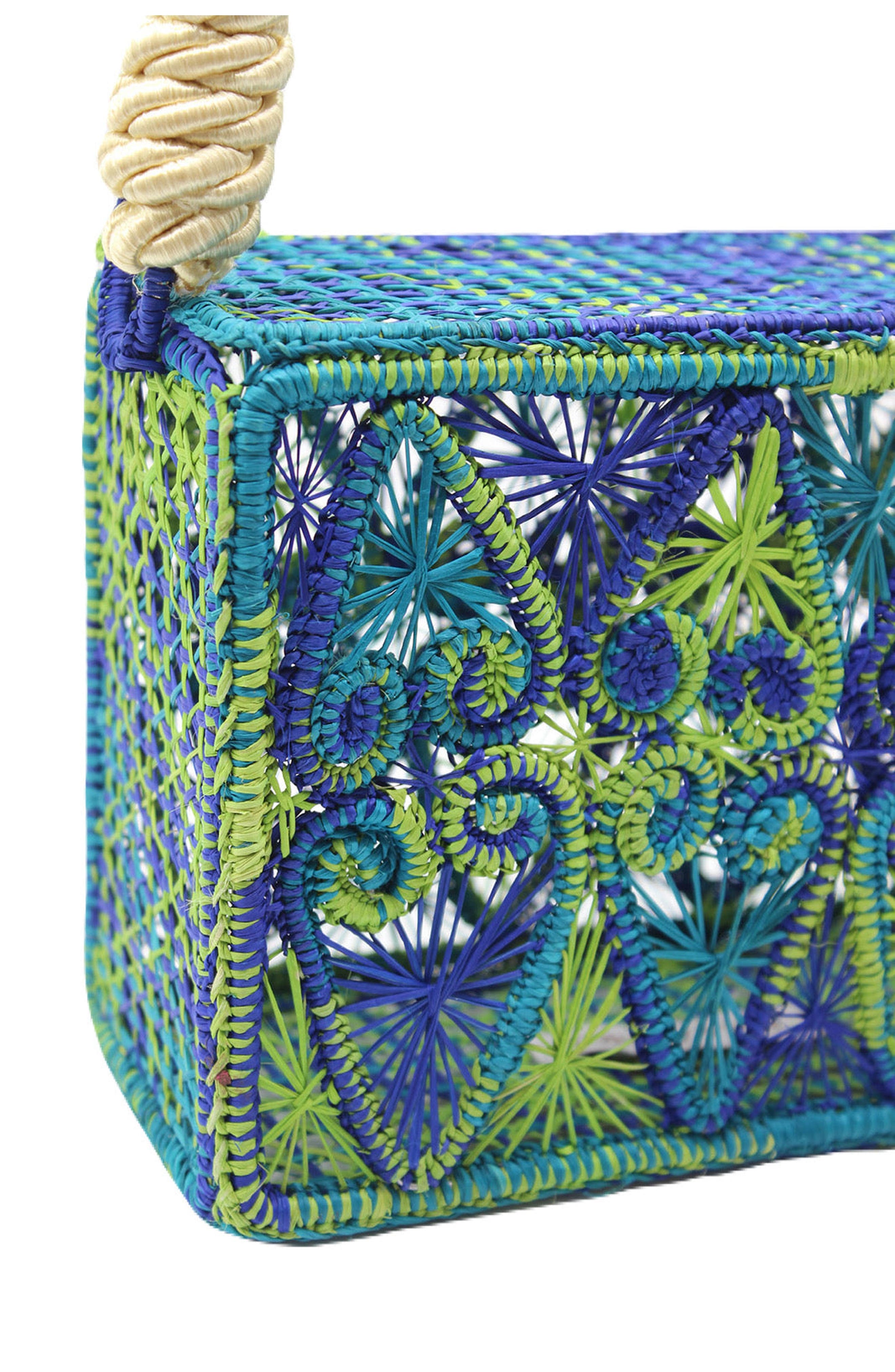 Amazónica Hearts Handbag, Alternate, color, Blue / Green