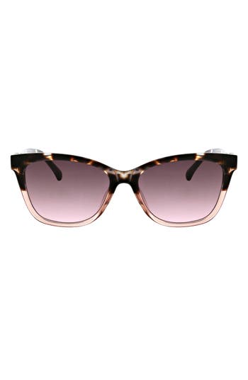 Bcbg Classic Square 54mm Sunglasses In Blush Tort Fade