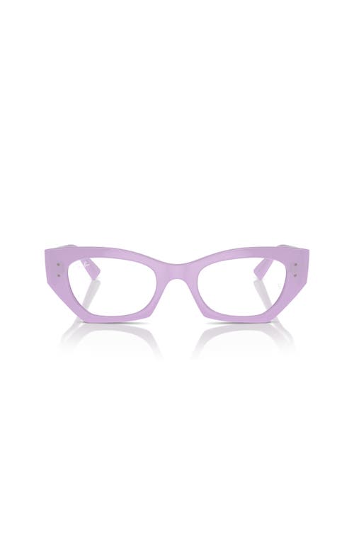Ray Ban Ray-ban 52mm Irregular Optical Glasses In Purple