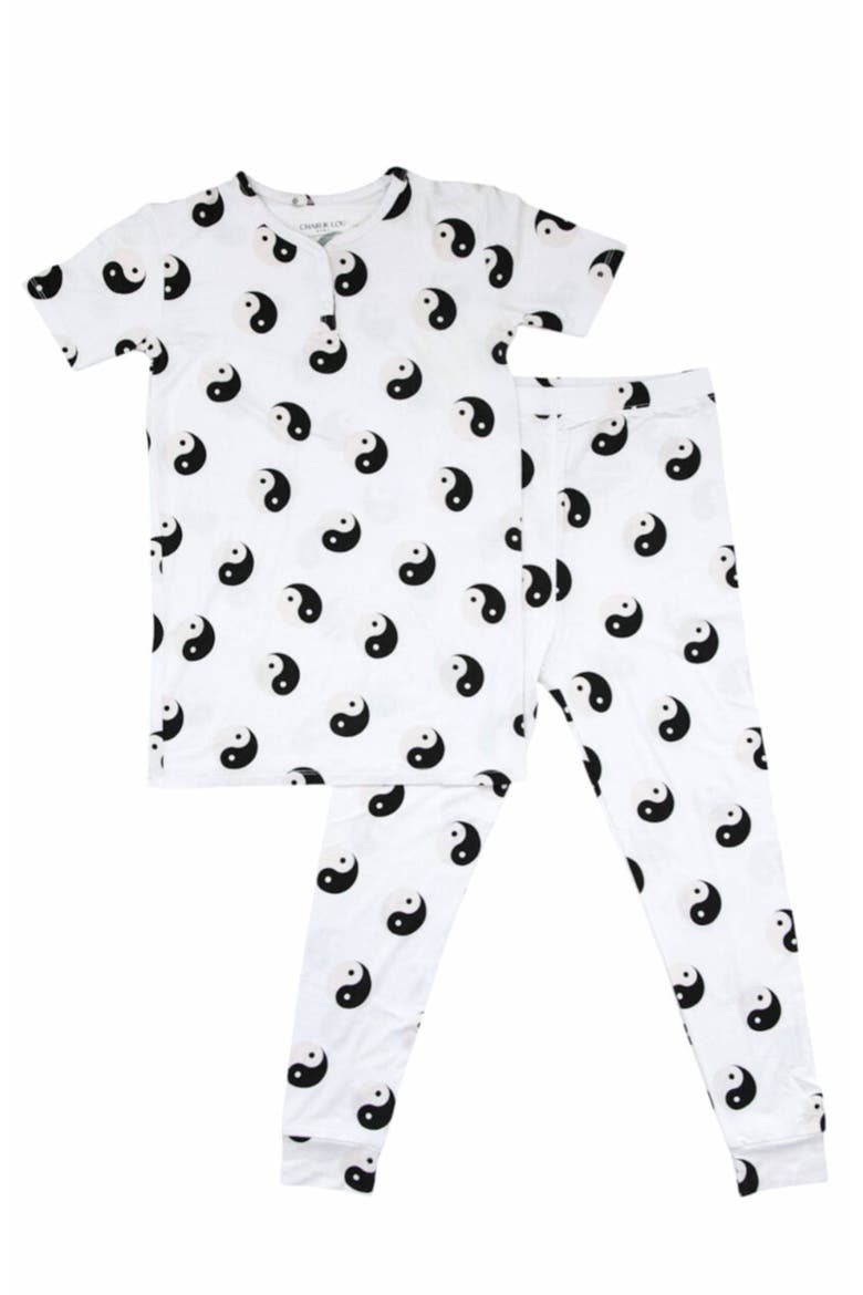 Yin & Yang Pajama Set, Main, color, White