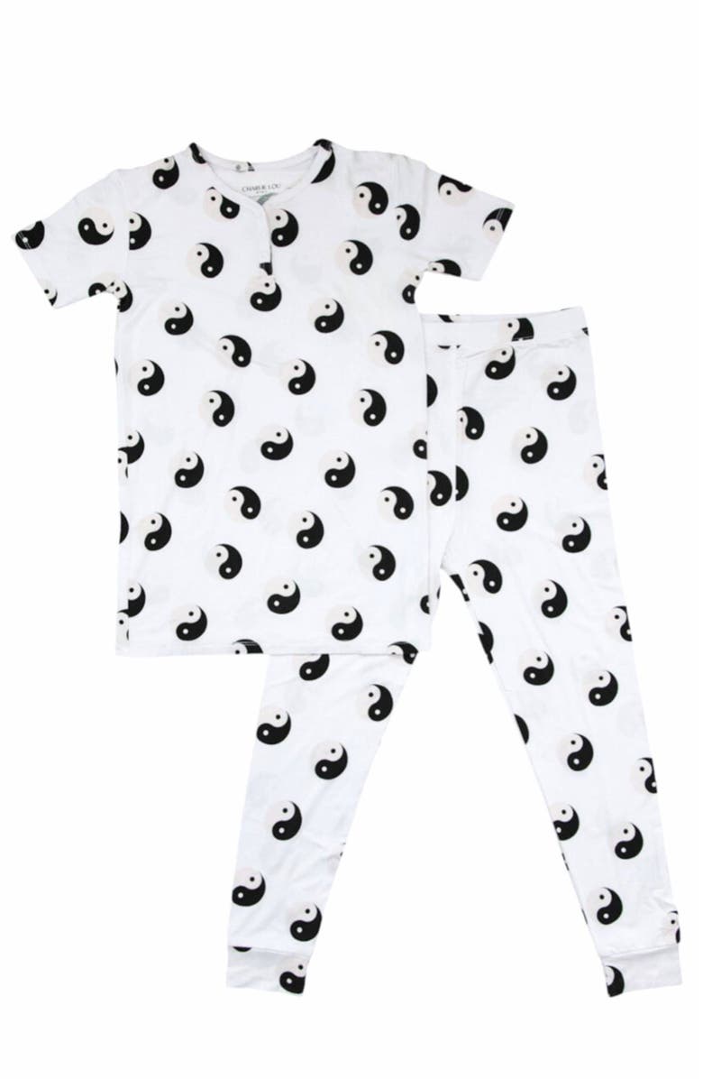 Charlie Lou Baby<sup>®</sup> Yin & Yang Pajama Set, Main, color, White
