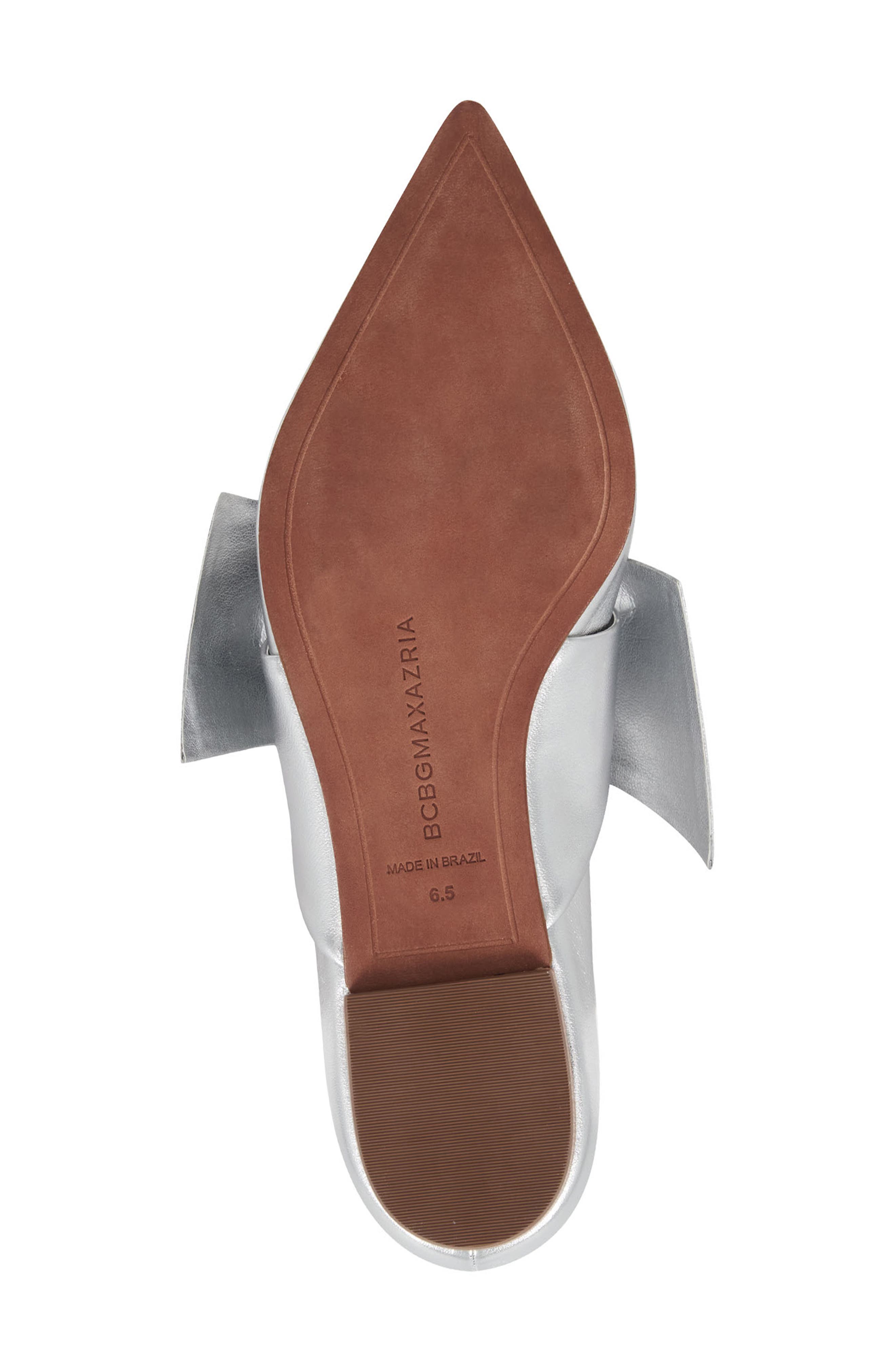 BCBGMAXAZRIA Prely Pointed Toe Flat, Alternate, color, Silver