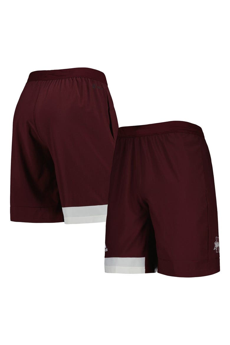 Men's adidas Maroon Mississippi State Bulldogs AEROREADY Training Shorts, Main, color, Maroon
