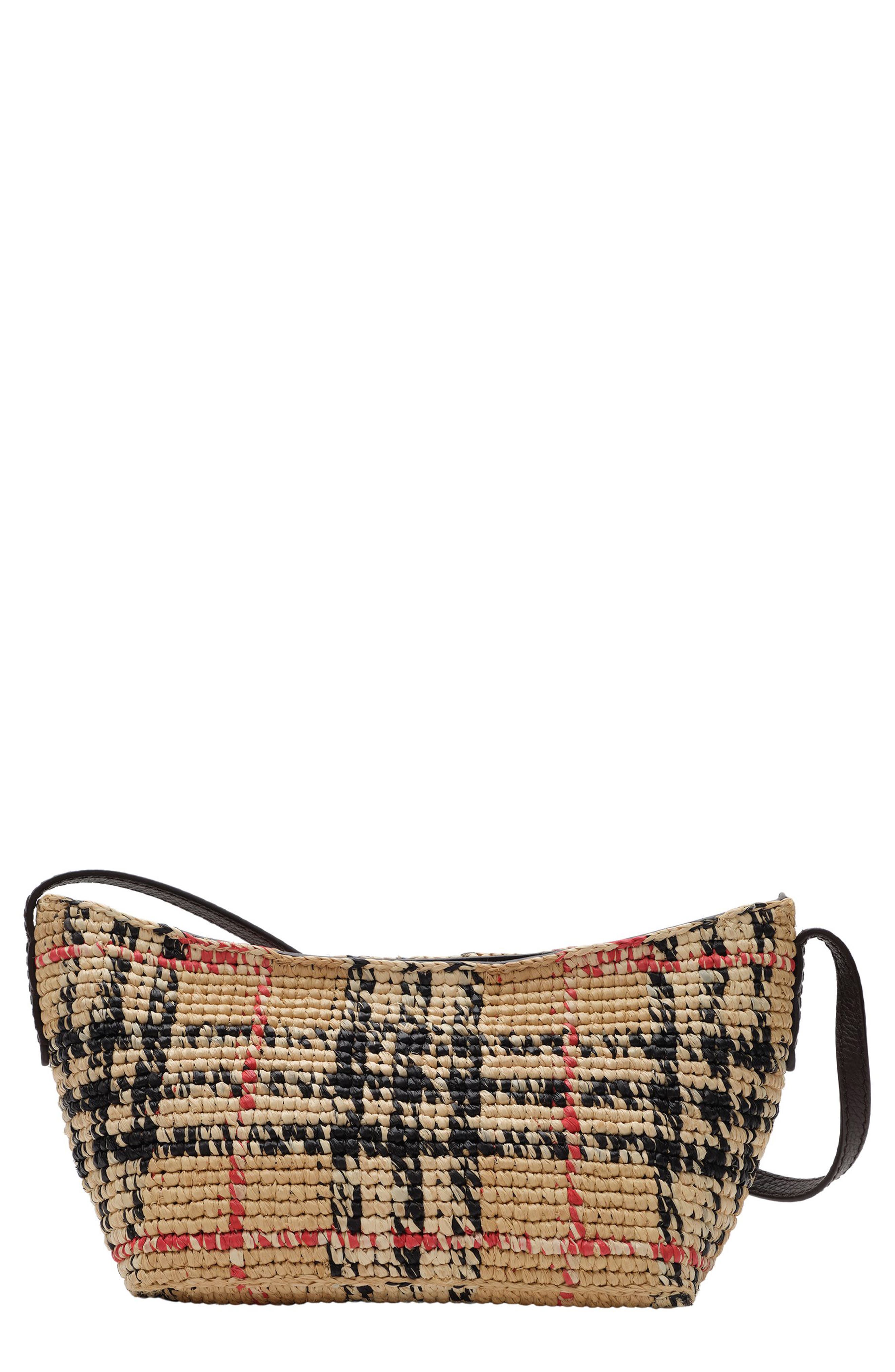 Mini Margate Raffia Shoulder Bag, Main, color, SAND
