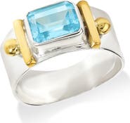 YS GEMS Baguette Cut Gemstone Ring