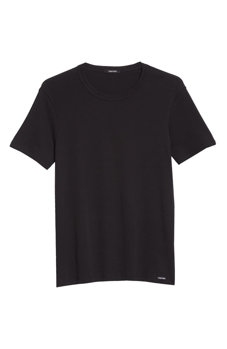 TOM FORD Cotton Jersey Crewneck T-Shirt, Alternate, color, Black