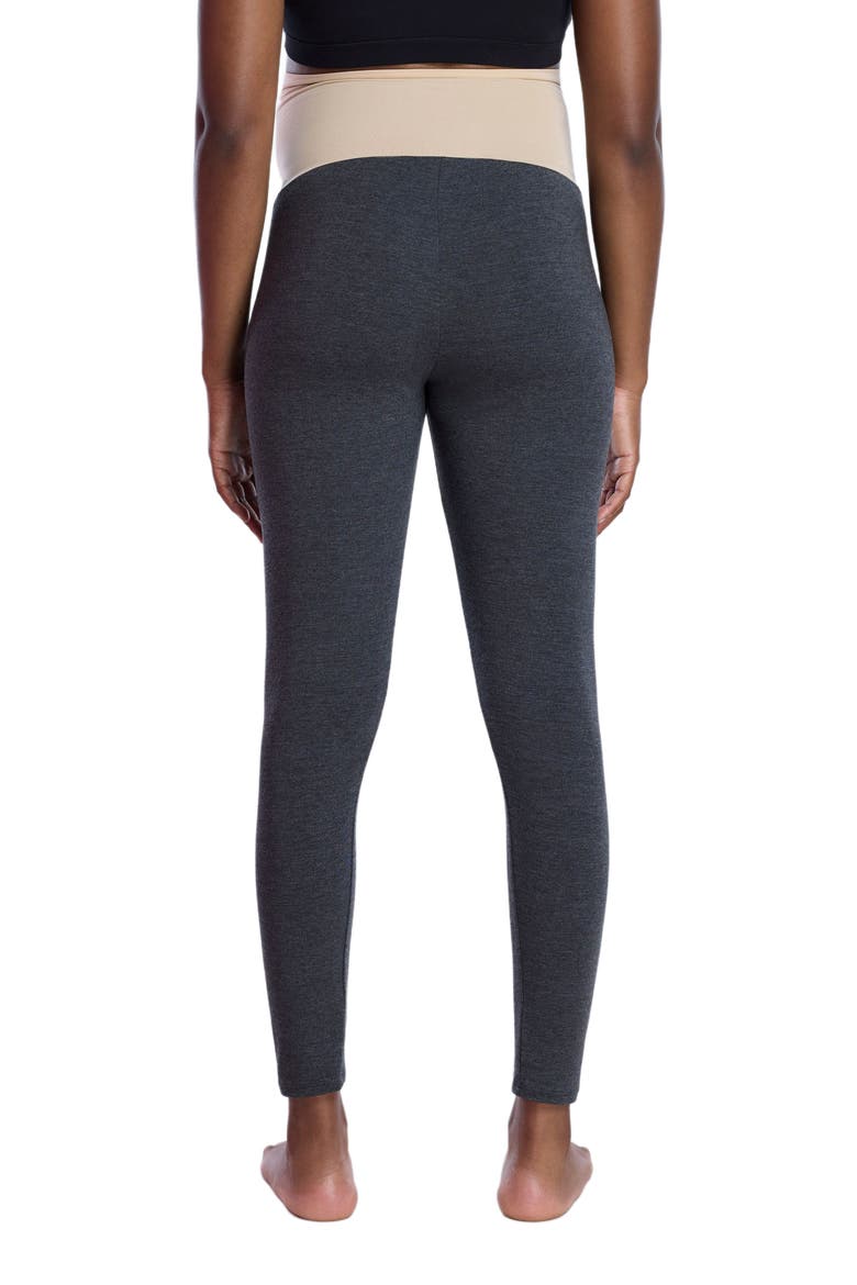 Essential Stretch Secret Fit Over the Belly Maternity Tights, Alternate, color, Heather Grey