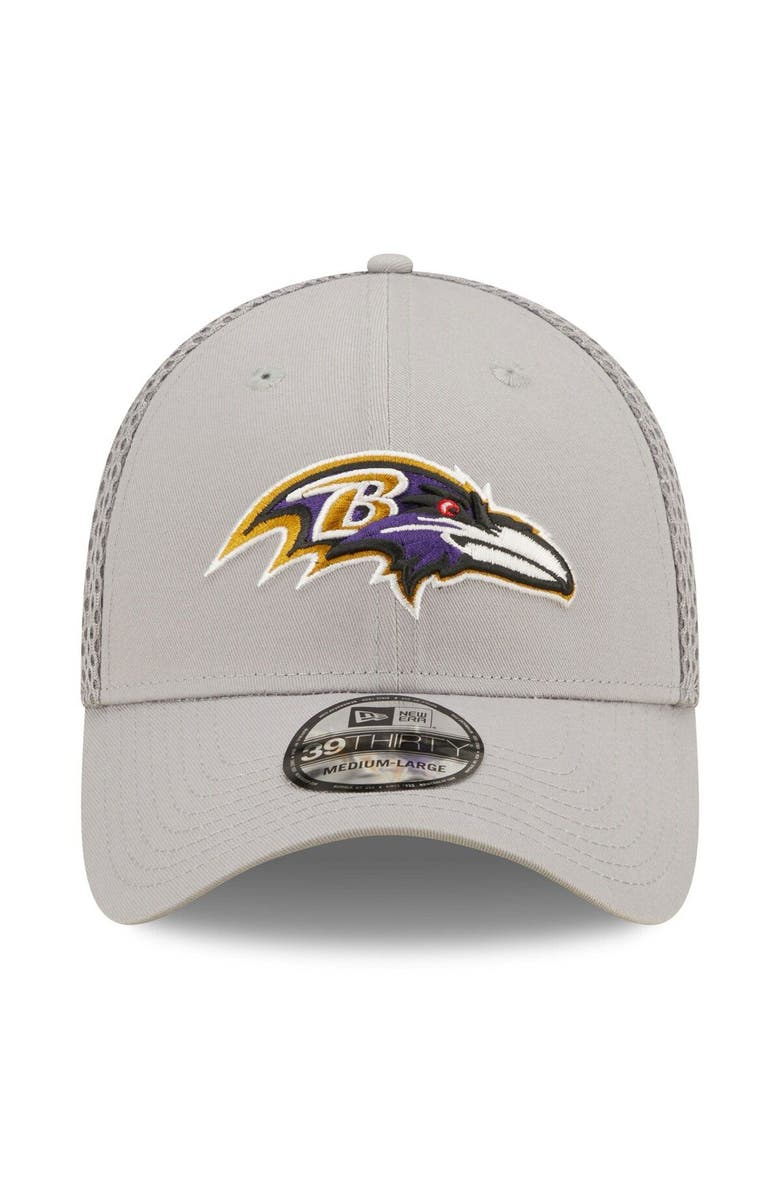 New Era Men's New Era Gray Baltimore Ravens Team Neo 39THIRTY Flex Hat, Alternate, color, 