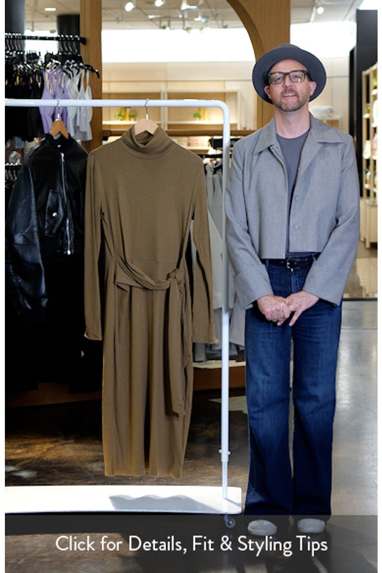 Tie Waist Long Sleeve Rib Dress video