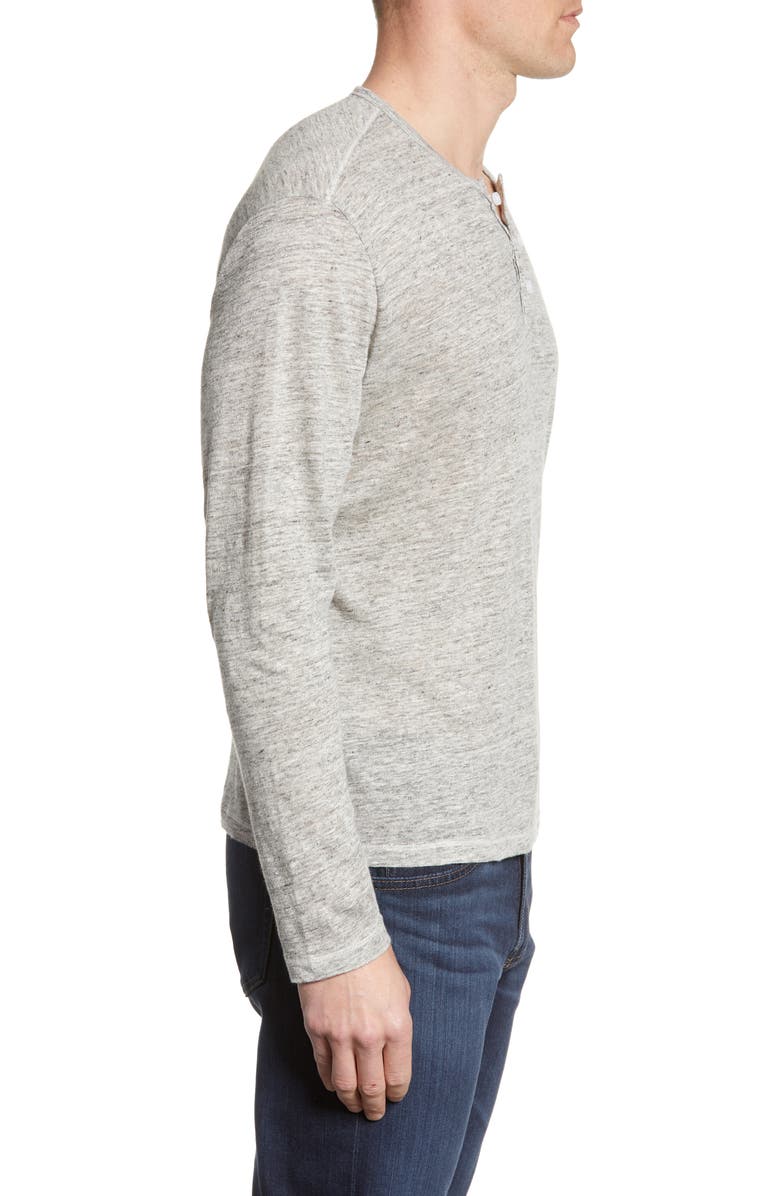 Robert Barakett Grand Bend Long Sleeve Linen Henley, Alternate, color,