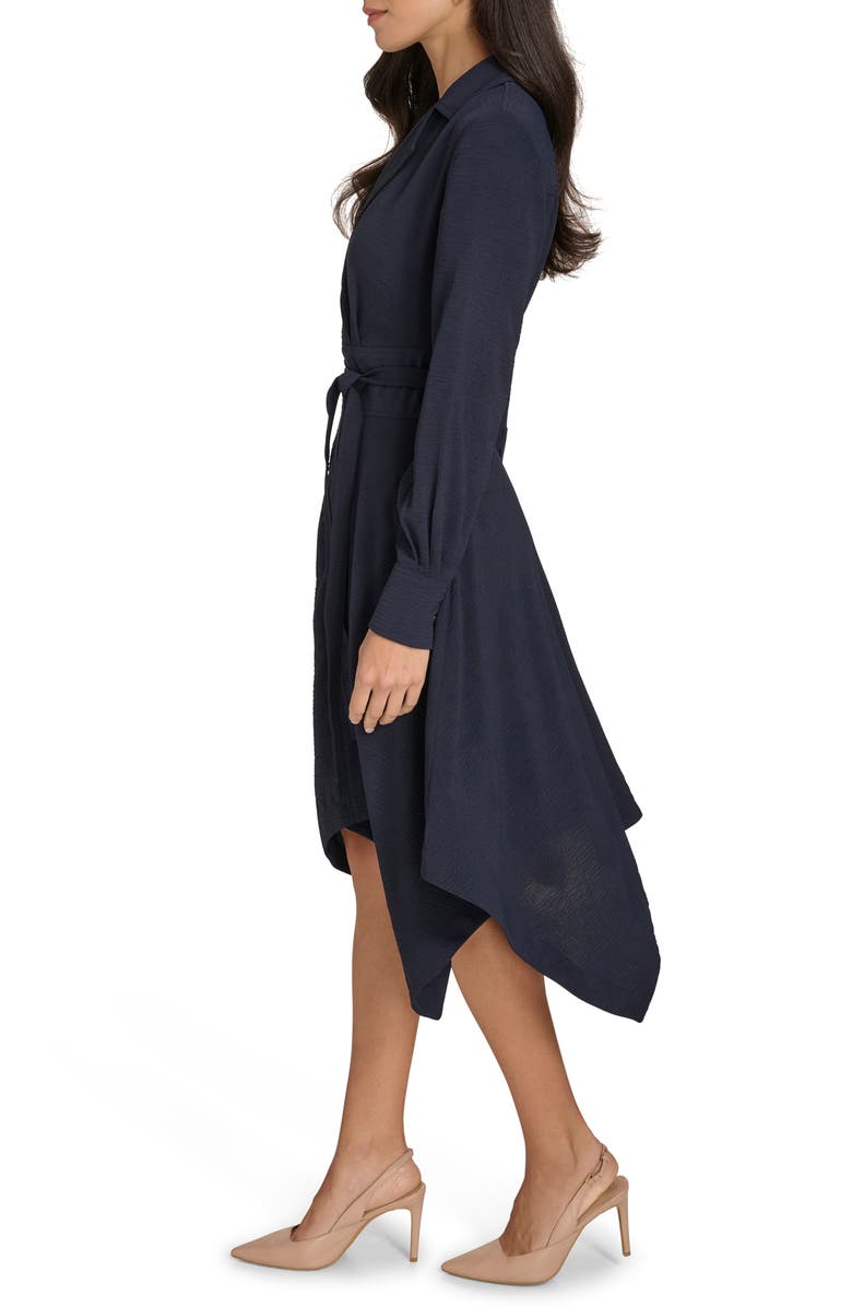 Calvin Klein Aerowash Long Sleeve High-Low Shirtdress, Alternate, color,