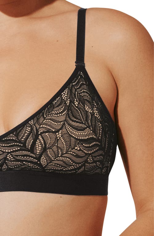 Thirdlove Feather Lace Triangle Bralette In Black