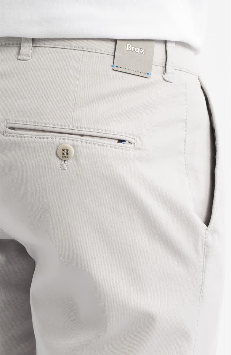 Brax Fabio IDX Flat Front Modern Fit Cotton Blend Chinos, Alternate, color, Platinum