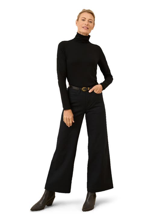 Luxe Stretch Jersey Slim Turtleneck