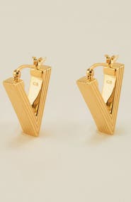 Gwen Beloti Lina Boxy Triangle Hoop Earring
