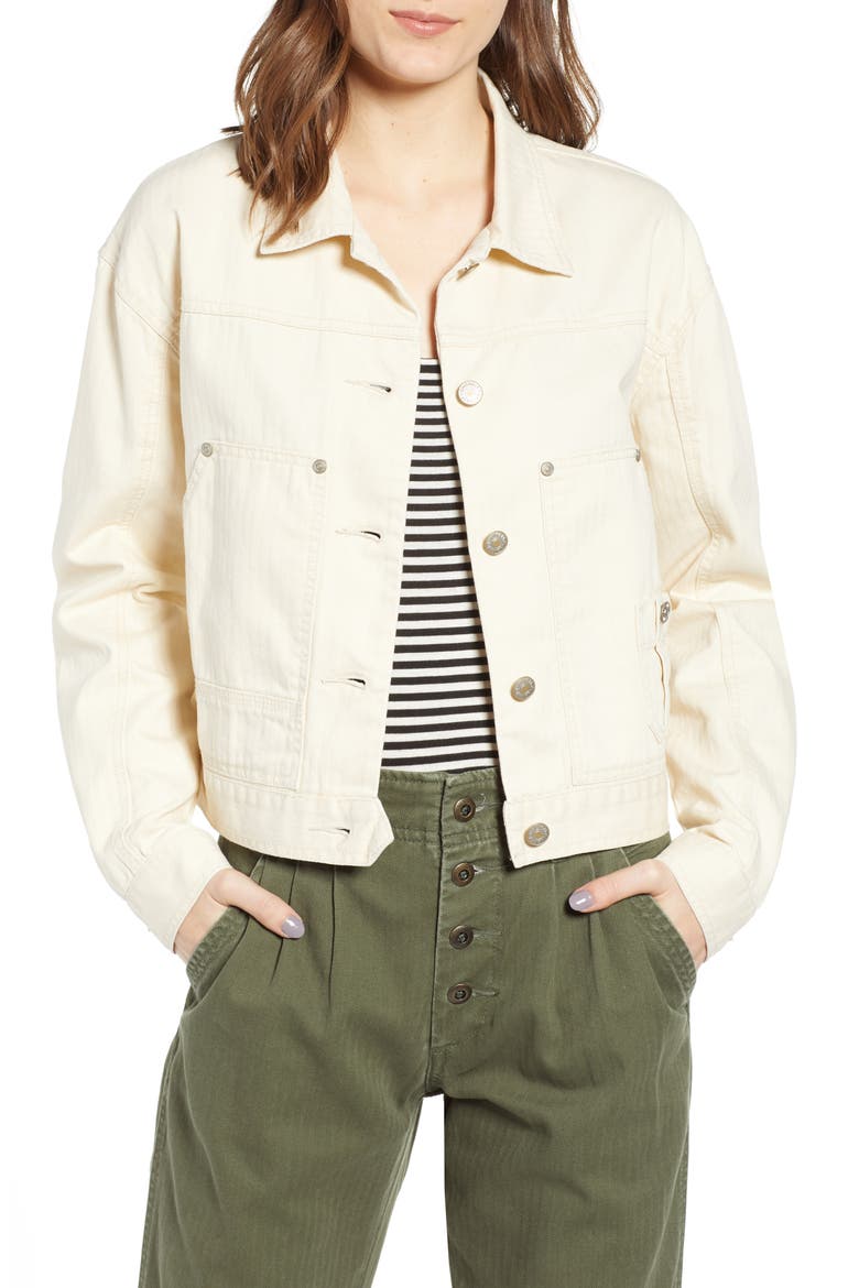 Nattie Workwear Jacket, Main, color, ALABASTER