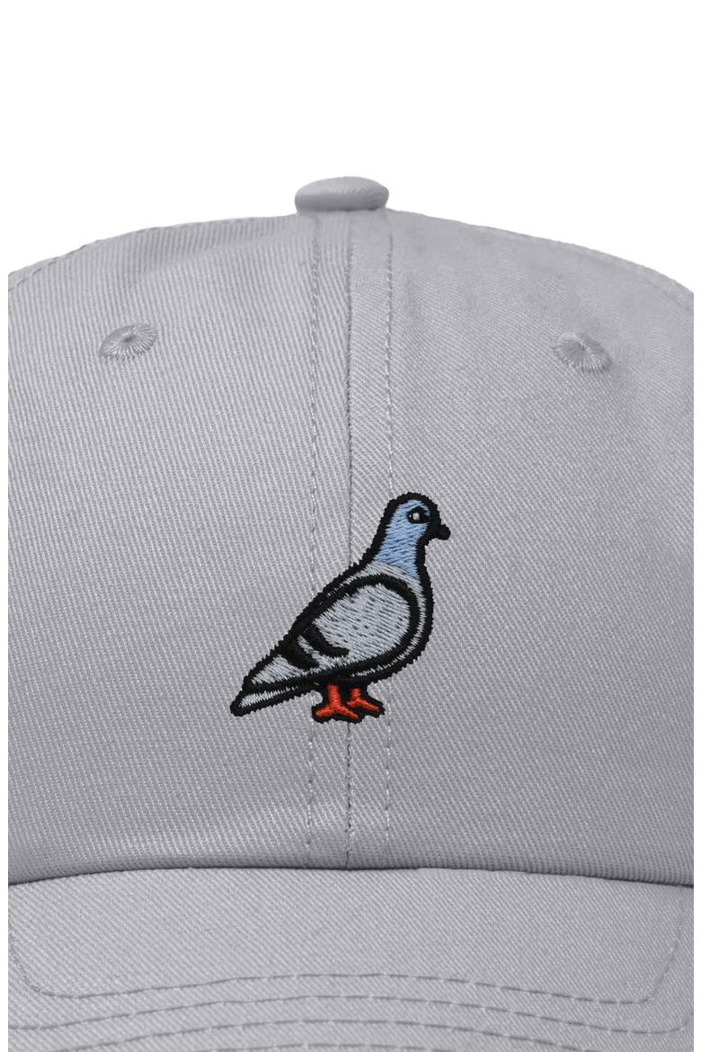 Pigeon Embroidered Everyday Hat, Alternate, color, Gray