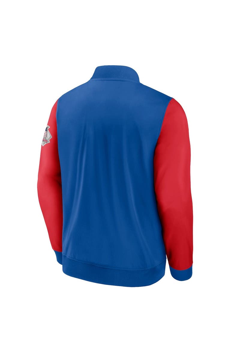 Men's Fanatics Branded Royal/Red Chicago Cubs Iconic Record Holder Full-Zip Lightweight Windbreaker Bomber Jacket, Alternate, color, Royal