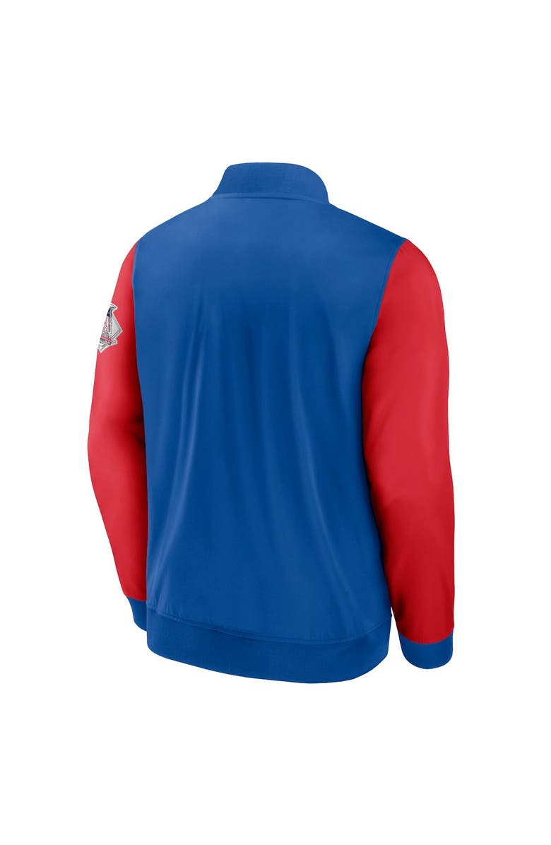 FANATICS Men's Fanatics Branded Royal/Red Chicago Cubs Iconic Record Holder Full-Zip Lightweight Windbreaker Bomber Jacket, Alternate, color,