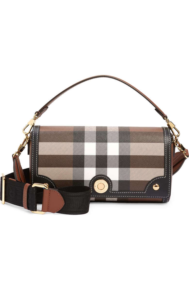 Burberry Small Note Check Crossbody Bag, Main, color,
