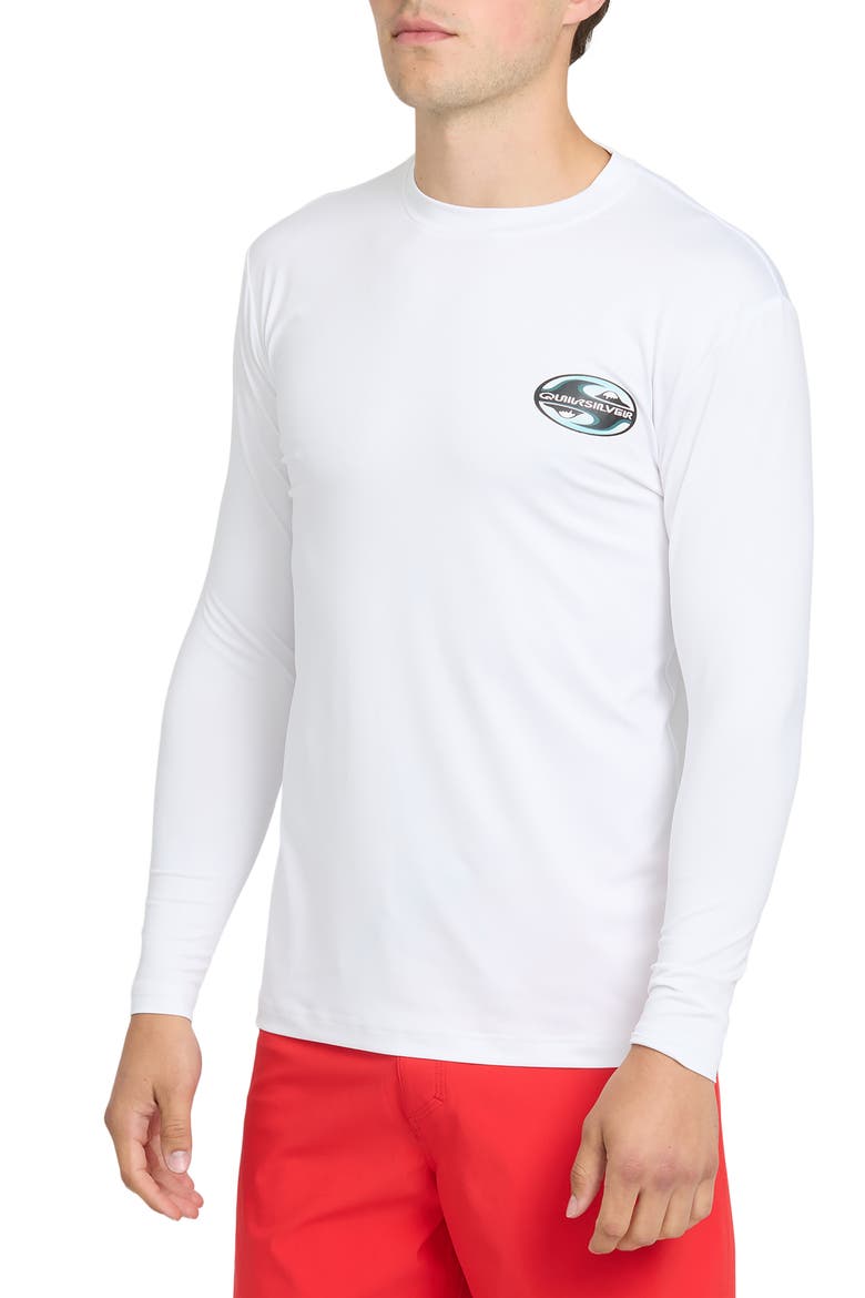 All Day Surf Long Sleeve Performance Rashguard, Alternate, color, WHITE