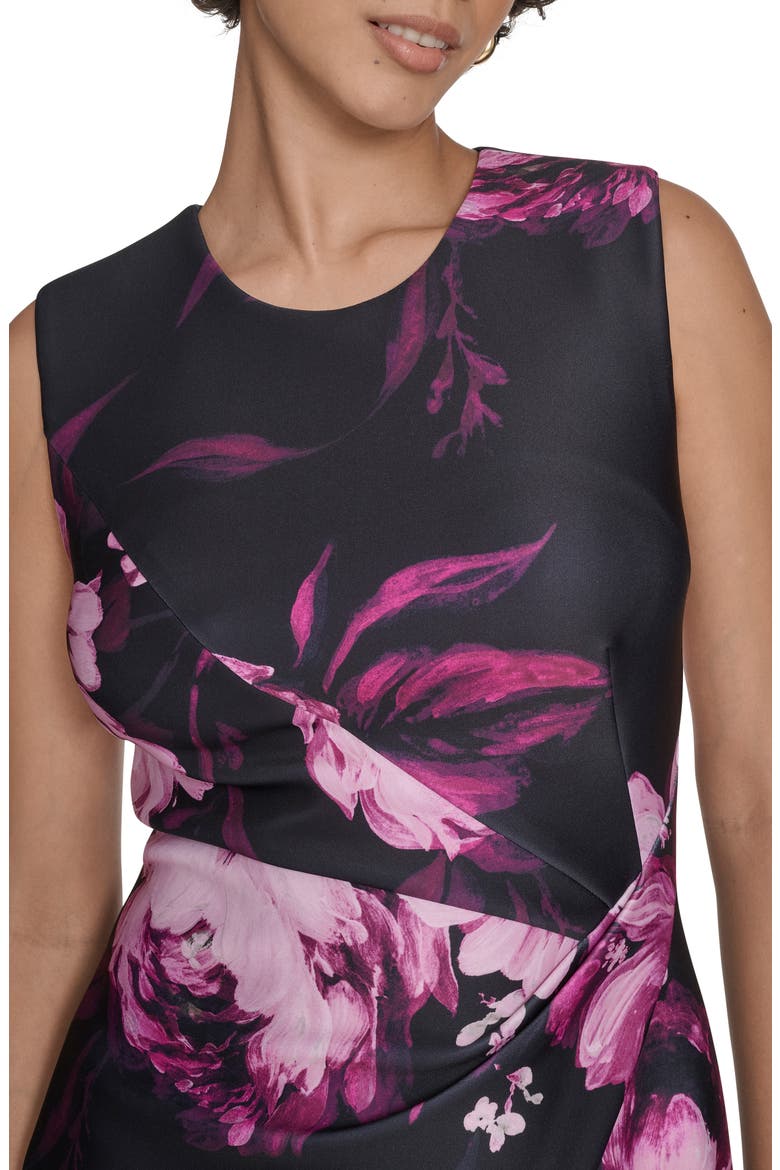 Floral Sleeveless Sheath Dress, Alternate, color, MAGIC MAGENTA MULTI