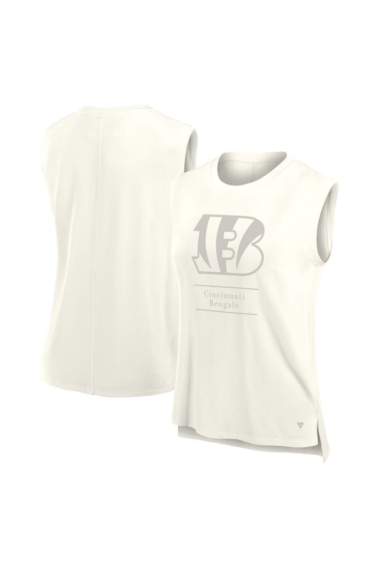 Women's Fanatics Cream Cincinnati Bengals Studio Embrace Tank Top, Main, color, Cream