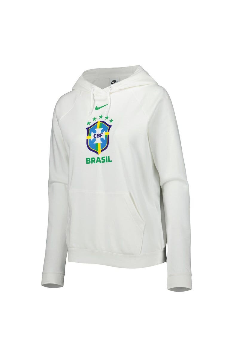 Nike Women's Nike White Brazil National Team Varsity Raglan Tri-Blend Pullover Hoodie, Alternate, color,