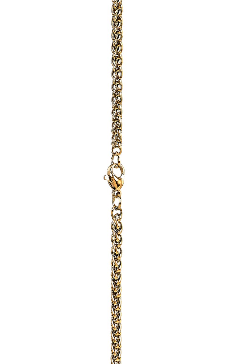 AMERICAN EXCHANGE Men's Stone Pendant Necklace, Alternate, color, Gold/ Brown